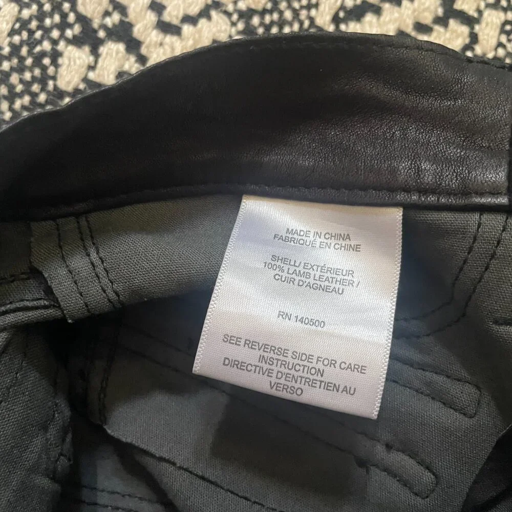 New RtA Black Lamb Leather Zip-Around Designer Pants NWOT Size 25 - Picture 6 of 13